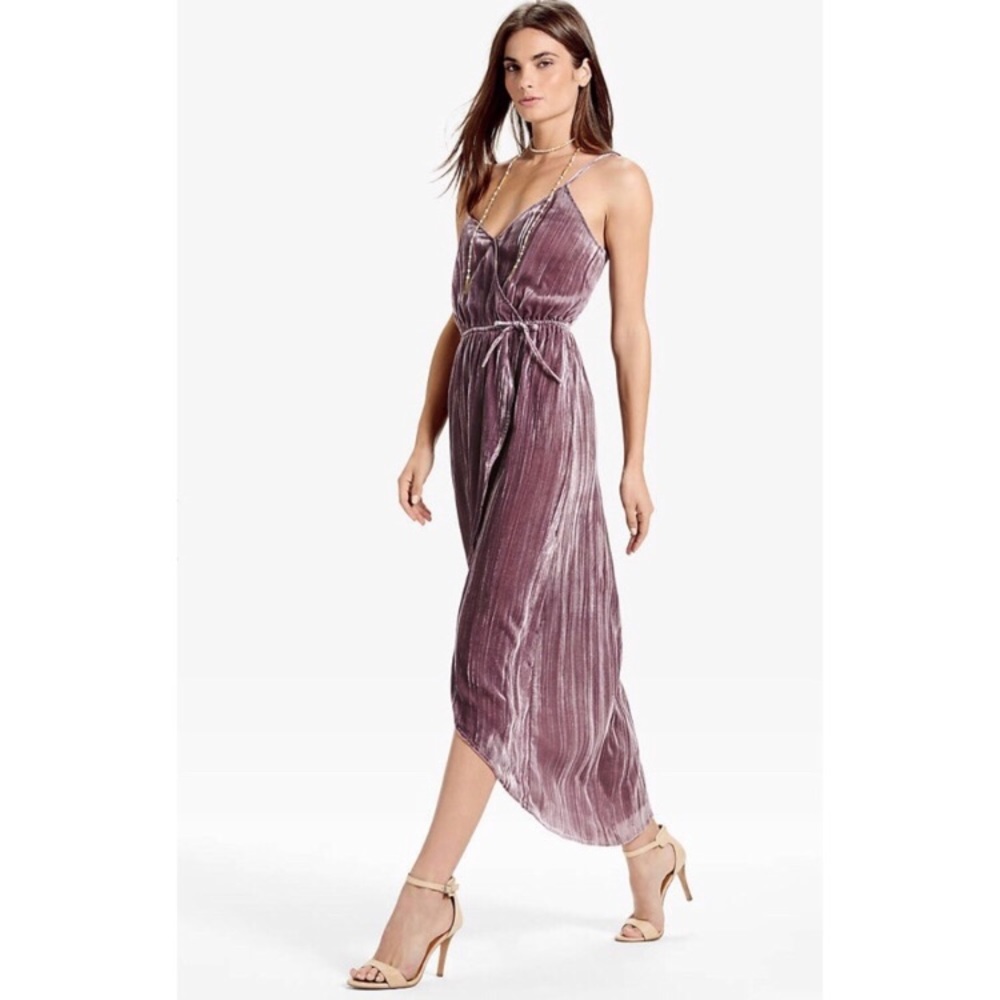 Lucky Brand - Long Purple Velvet Dress - Size L